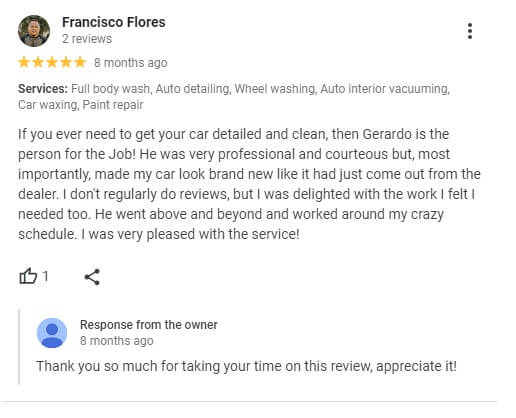 Mobile detailing
